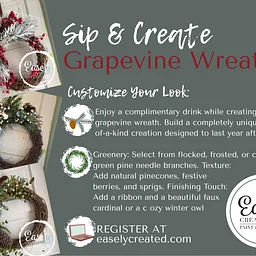 Sip & Create: Grapevine Wreath Workshop