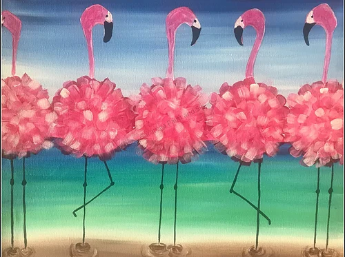 Paint & Sing: Fluffy Flamingos