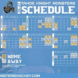 Tahoe Knight Monsters Hockey Games at the Tahoe Blue Event Center