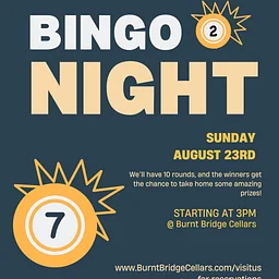 Bingo at Burnt Bridge Cellars