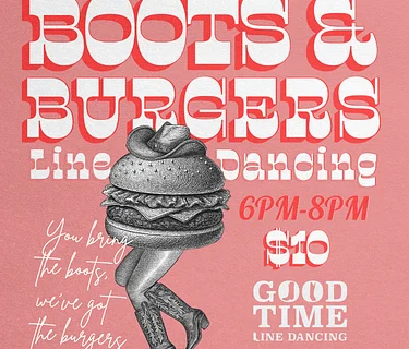 BOOTS & BURGERS W/ GOOD TIME LINE DANCING VT!