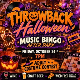 Throwback Halloween | Music Bingo after Dark