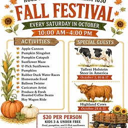 Rose Hill Heritage Farm 1630 Fall Festival
