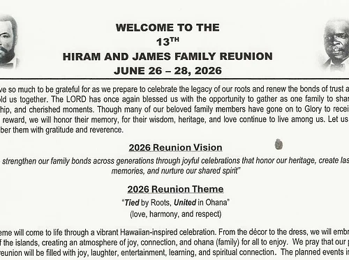 2026 Hiram and James Wilson Family Reunion