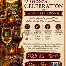 Harvest Celebration Winemaker's Dinner