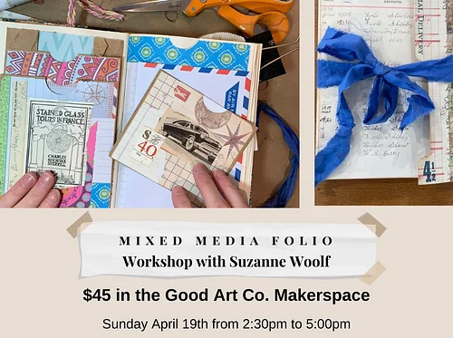 Art Workshop: Mixed Media Folios with Suzanne Woolf!