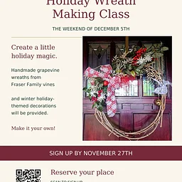 Holiday Wreath Making at Fraser Family Vineyards