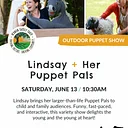 PUPPET SHOW w/Lindsay + Her Farm Puppet Pals
