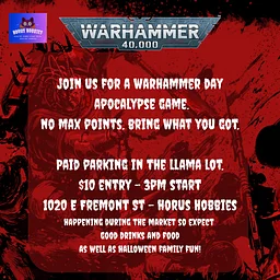 Horus Hobbies: WarHammer Day Apocalypse Game