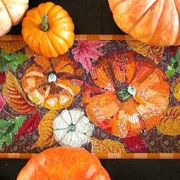 Art Collage Quilting - Autumn Harvest Table Runner