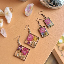 Resin Earrings and Keychains