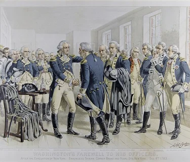 Reenactment of Washington's Farewell to his Officers in the Long Room