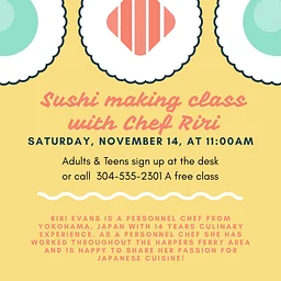 Make Sushi with Chef Riri @ 11:00 AM