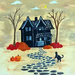 Gouache Painting Workshop: A Haunted Manor