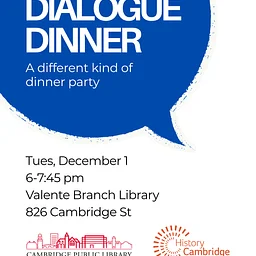 Dec 1: Dialogue Dinner at Valente Branch Library