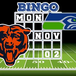 Bears vs Seahawks Monday Night Football Bingo