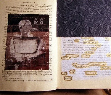 ALTERED BOOKMAKING—Interacting with the Former Content via Found Poetry & Intuitive Painting