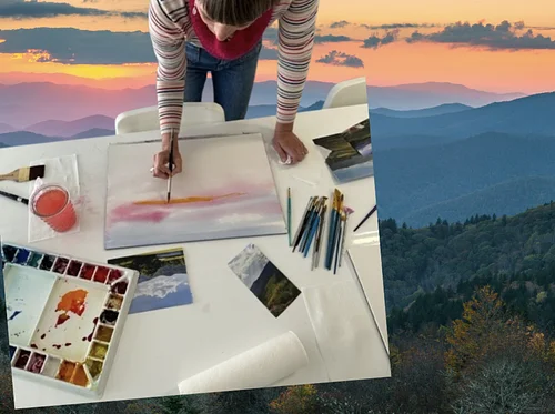 Blue Ridge Mountains in Watercolors with local artist Casi Fordham