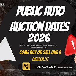 PUBLIC AUTO AUCTION – MARK YOUR CALENDARS- 2026 DATES