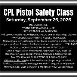 CPL Pistol Safety Class