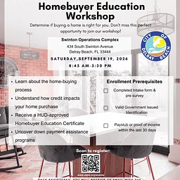 In Person Homebuyer Education Workshop in Delray Beach