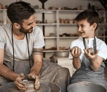 Try It! Pottery with Dad and Me with Danielle~The Clay Lady on Saturday, June 6 from 9:30-11:30