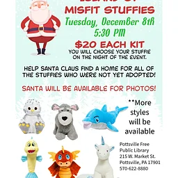 Island of Misfit Stuffies: Stuffie Building Workshop with Santa!