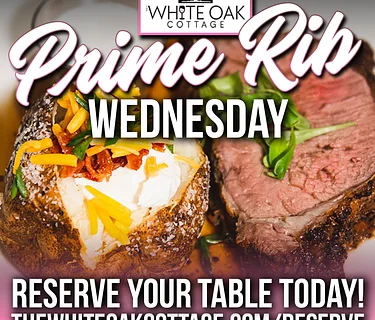 Prime Rib Night at The White Oak Cottage in Lithia