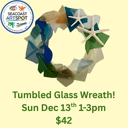 Tumbled Glass Wreath! $42