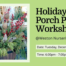 Holiday Porch Pot Workshop – Chelmsford