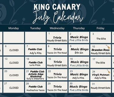 July Events Calendar