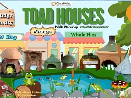 CERAMIC TOAD HOUSES WORKSHOP: Saturday, June 20th