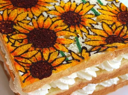 Floral Sponge Cake Transfer