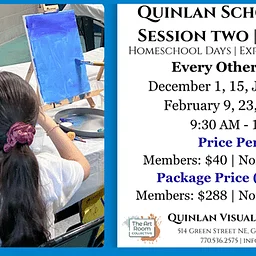 Homeschool Art Foundations, Ages 11–14, Session 2, Single Class Sign Up – Quinlan Visual Arts Center
