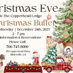Your Stress-Free Christmas Eve is beside the Tree at The Copperhead Lodge