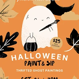 Halloween Paint & Sip: Thrifted Ghost Paintings
