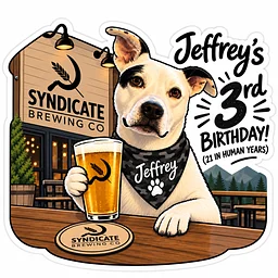 Jeffrey turns 3! Dog Birthday Pawty!