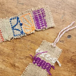 Monthly Craft: Woven Burlap Bookmarks