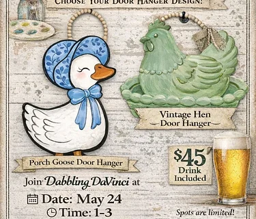 Vintage Door Hanger Paint Party