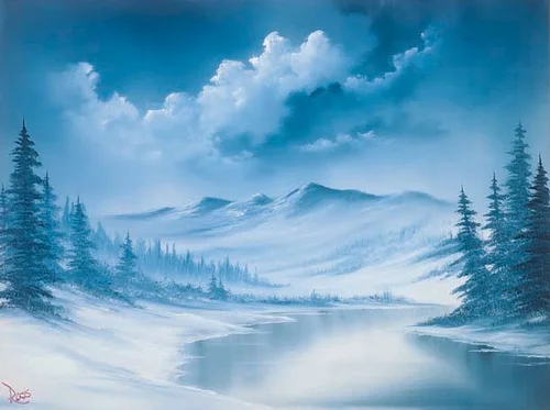 Bob Ross Painting Workshop: S21 E10—Blue Winter 