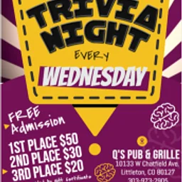 TRIVIA NIGHT! at Q's Pub and Grill