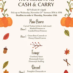 Rikasa – Deadline to Order Thanksgiving to Go