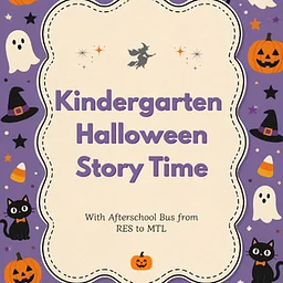 Kindergarten Halloween Story Time with bus from RES!