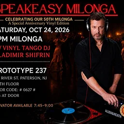 Red carpet speakeasy milonga: 50th milonga anniversary!