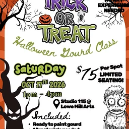 Trick or Treat Halloween Birdhouse Gourd Class