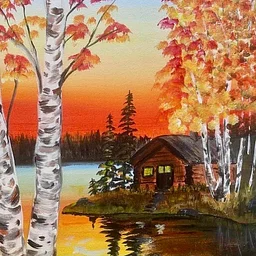 Peaceful Autumn Lakeside Paint and Sip 11″x14″ Canvas October 24th