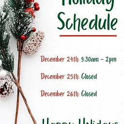 Early Library Closure 9:30a-2:00p; Happy Holidays!
