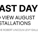 Last Day to View August Installations