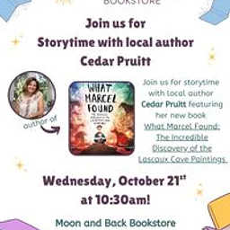 Join us for storytime with local author Cedar Pruitt for What Marcel Found
