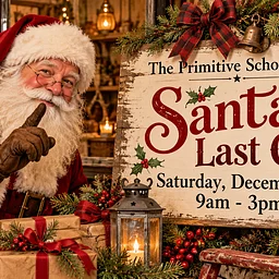 Final Shop Day 2026 - SANTA'S LAST CALL at The Primitive Schoolhouse
